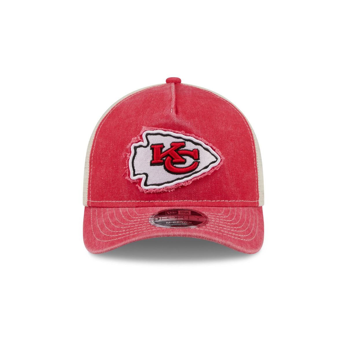 Kansas City Chiefs Frayed Logo 9FORTY M-Crown A-Frame Trucker Hat