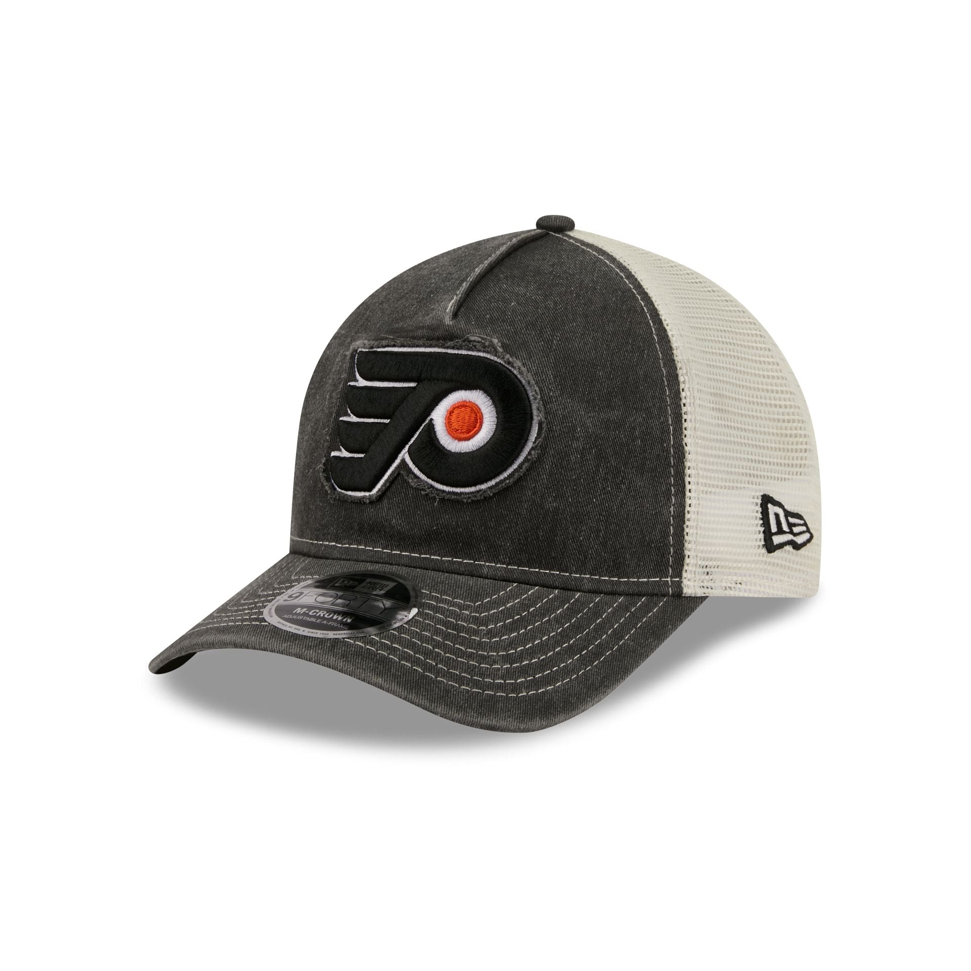 Philadelphia Flyers Frayed Logo 9FORTY M-Crown A-Frame Trucker Hat