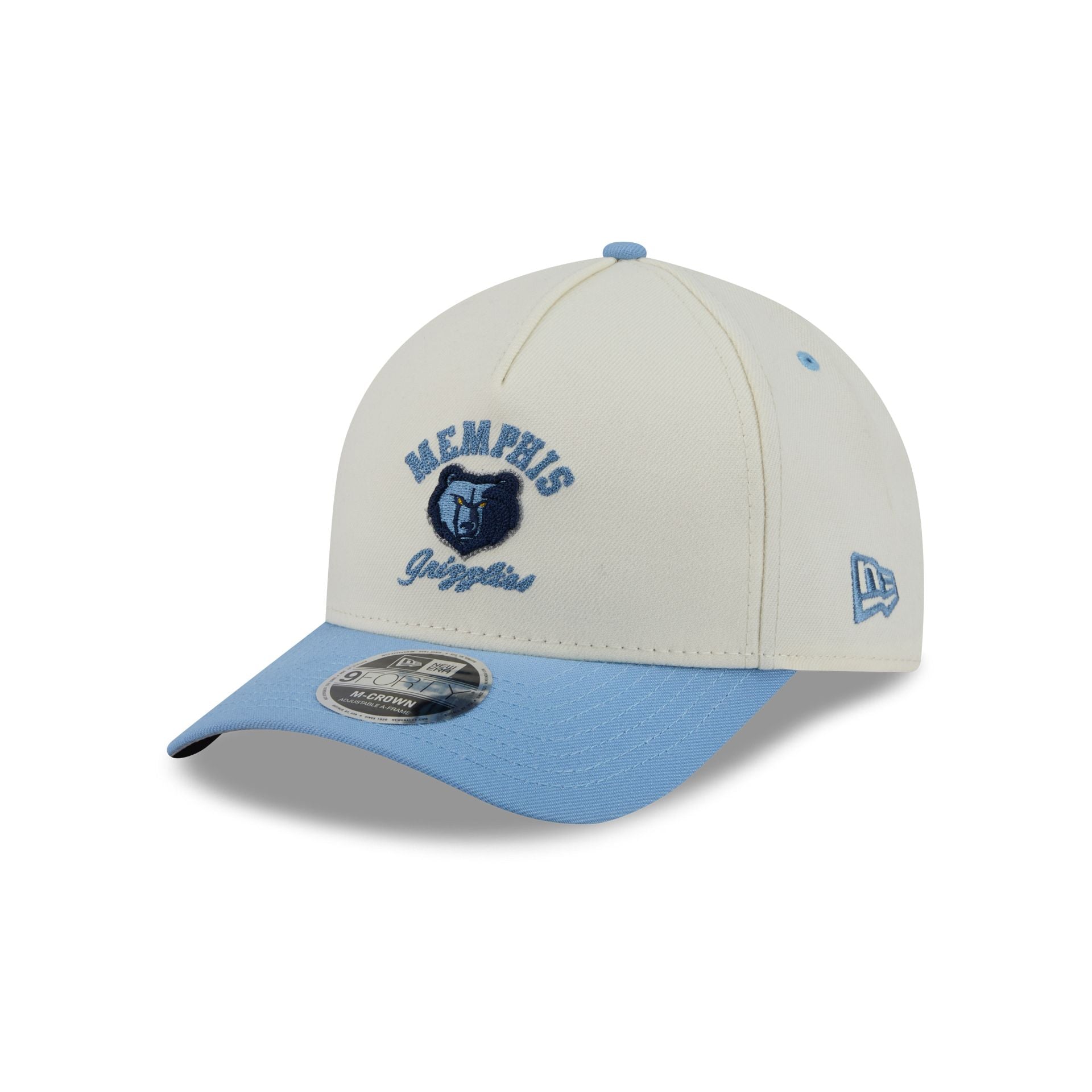 Memphis Grizzlies Arched Graphic Chrome White 9FORTY M-Crown A-Frame Snapback Hat