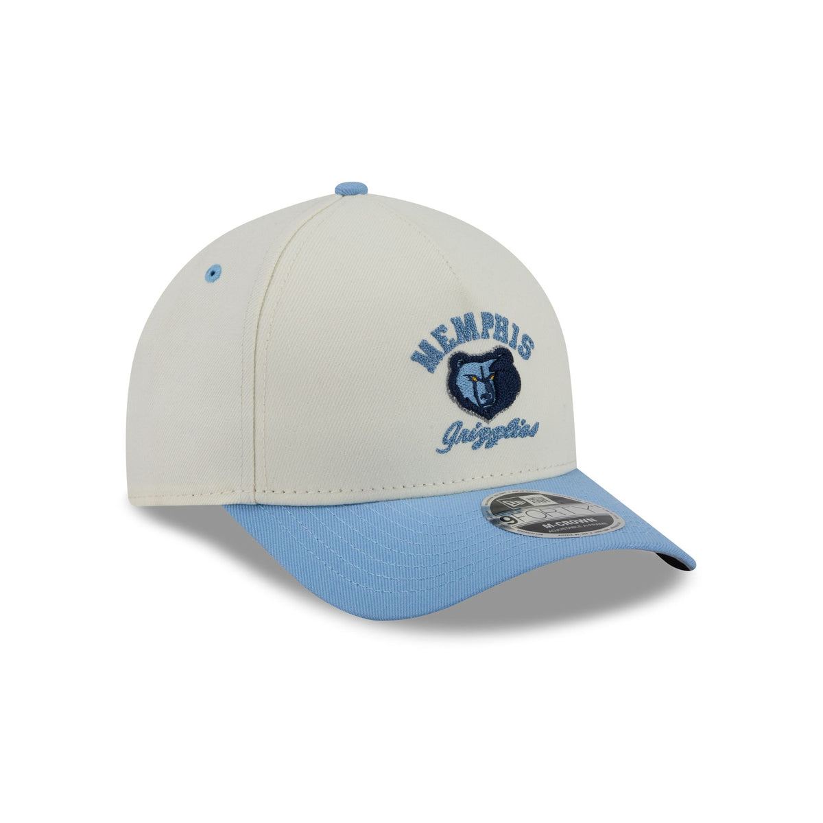Memphis Grizzlies Arched Graphic Chrome White 9FORTY M-Crown A-Frame Snapback Hat
