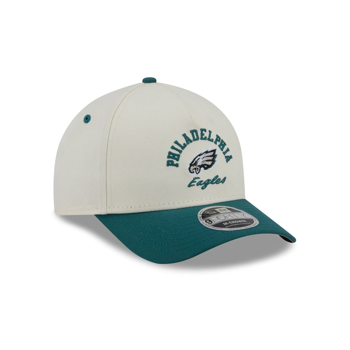 Philadelphia Eagles Arched Graphic Chrome White 9FORTY M-Crown A-Frame Snapback Hat
