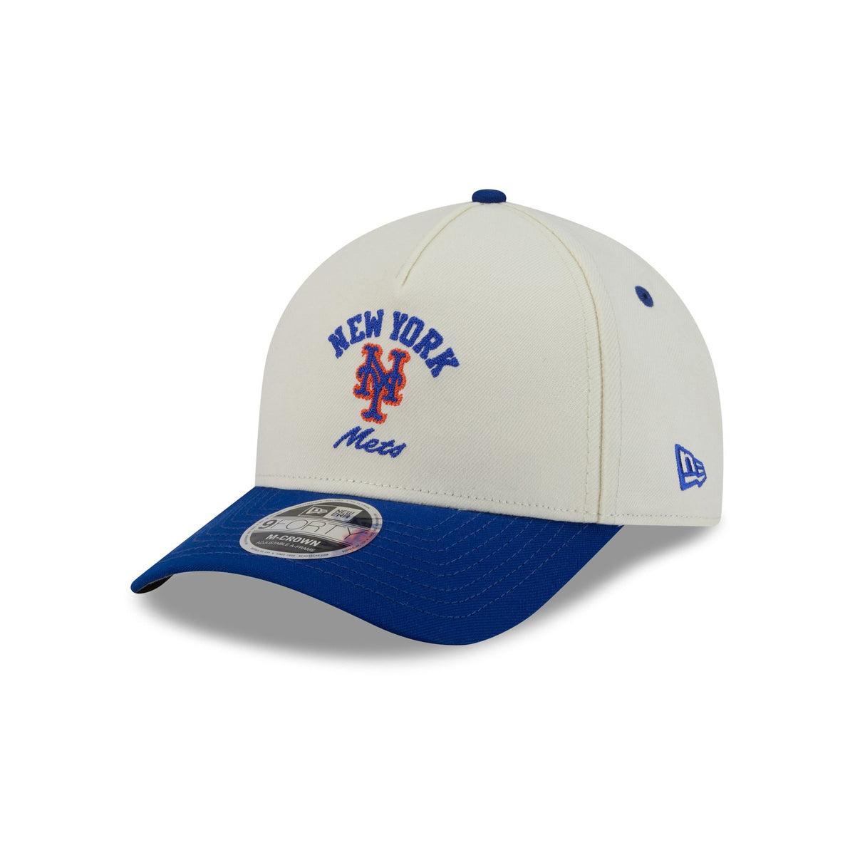 New York Mets Arched Graphic Chrome White 9FORTY M-Crown A-Frame Snapback Hat