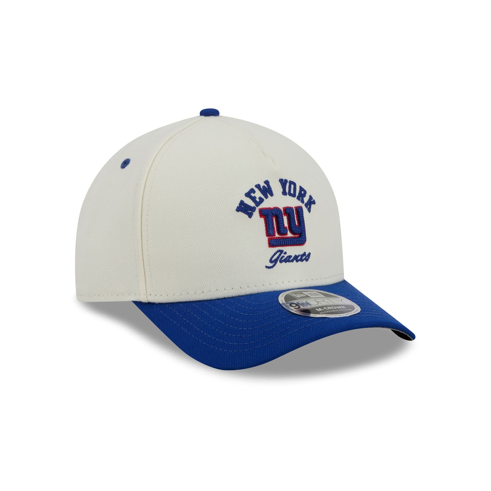 New York Giants Arched Graphic Chrome White 9FORTY M-Crown A-Frame Snapback Hat