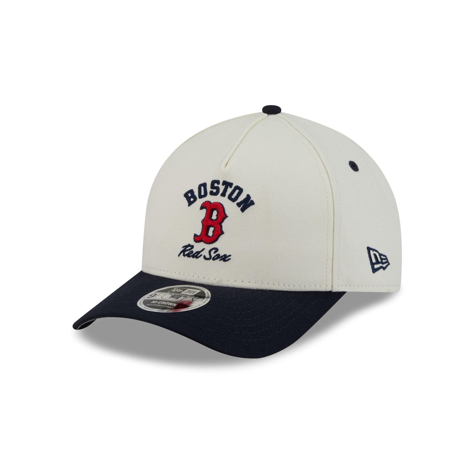 Boston Red Sox Arched Graphic Chrome White 9FORTY M-Crown A-Frame Snapback Hat