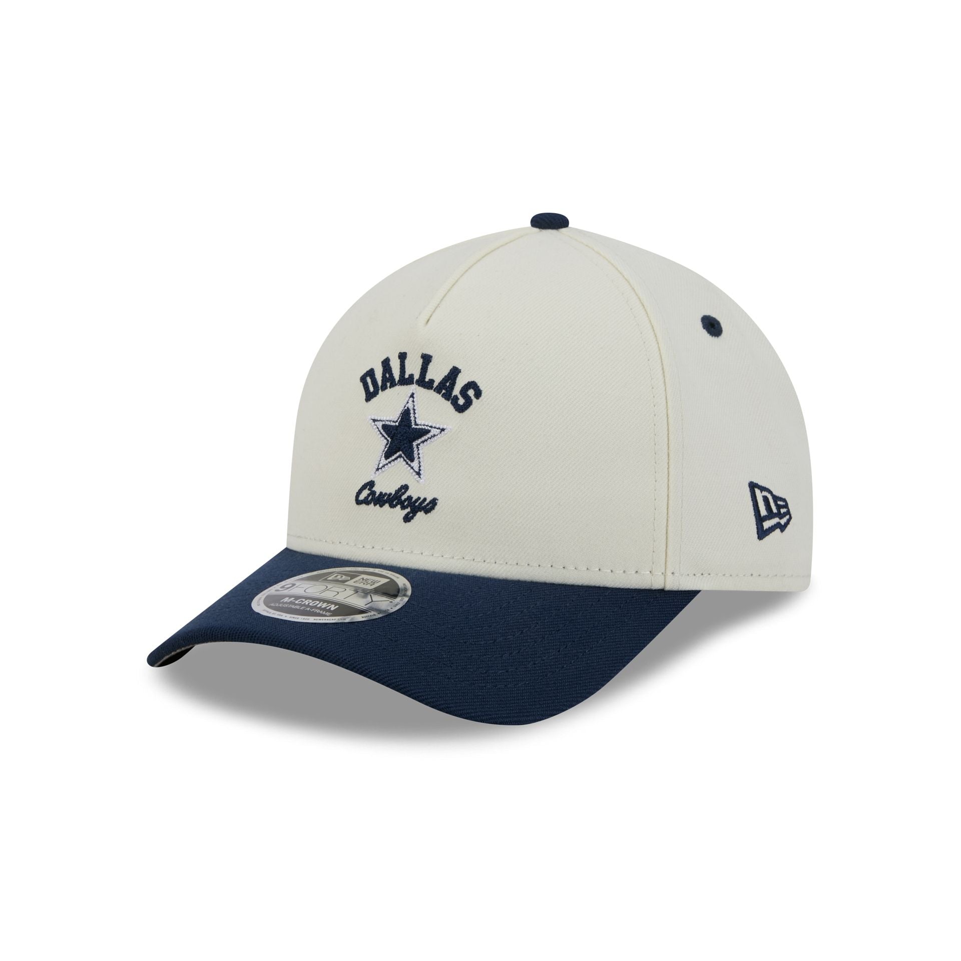 Dallas Cowboys Arched Graphic Chrome White 9FORTY M-Crown A-Frame Snapback Hat
