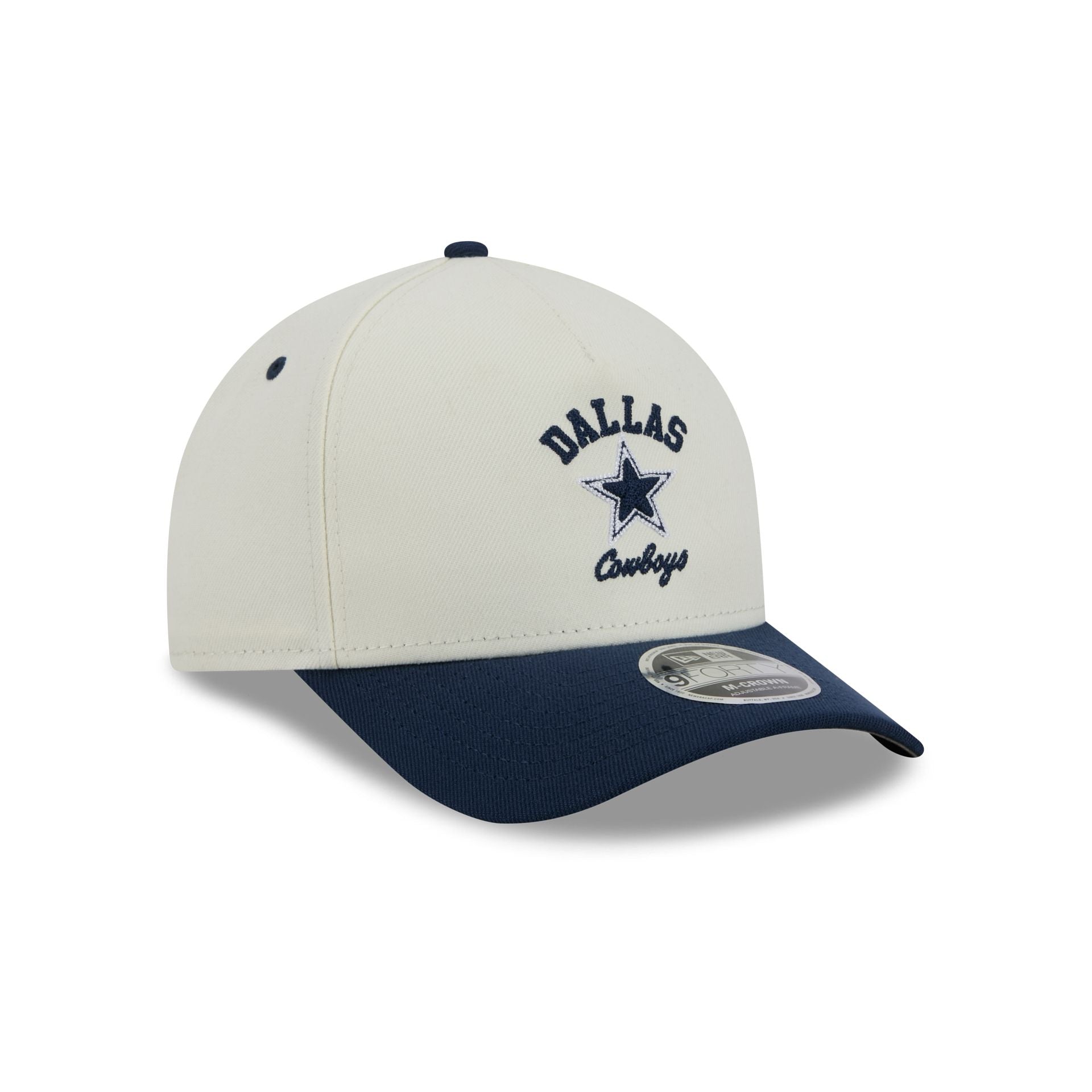 Dallas Cowboys Arched Graphic Chrome White 9FORTY M-Crown A-Frame Snapback Hat