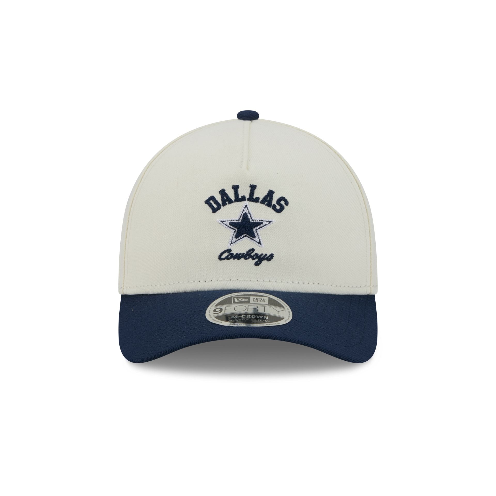 Dallas Cowboys Arched Graphic Chrome White 9FORTY M-Crown A-Frame Snapback Hat