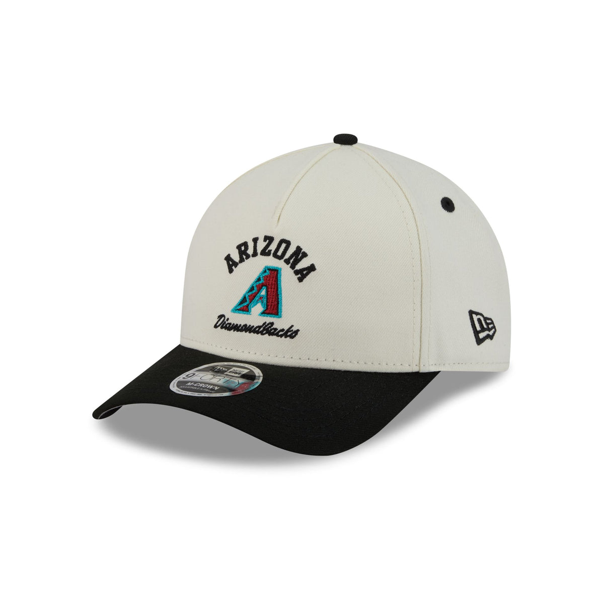 Arizona Diamondbacks Arched Graphic Chrome White 9FORTY M-Crown A-Frame Snapback Hat
