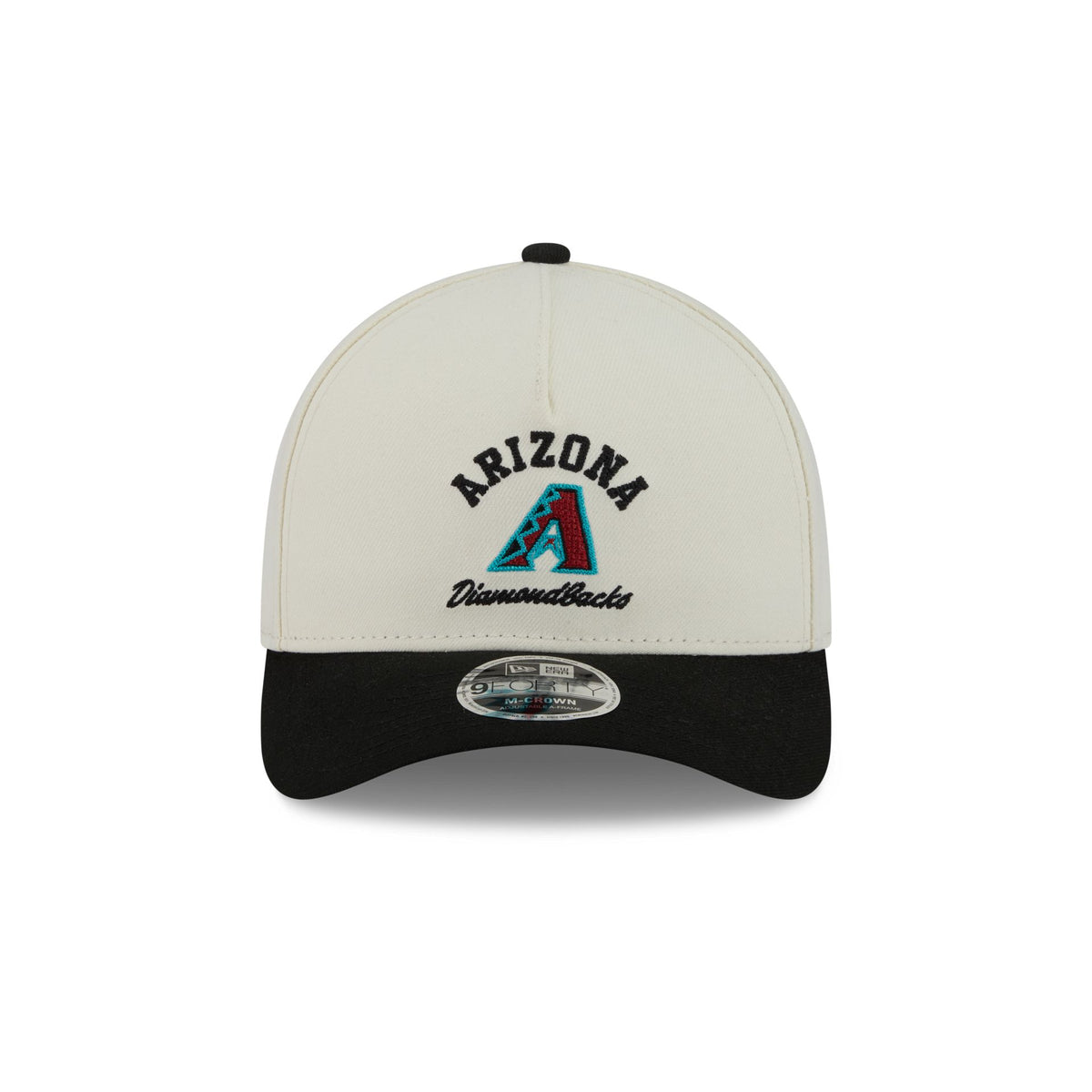 Arizona Diamondbacks Arched Graphic Chrome White 9FORTY M-Crown A-Frame Snapback Hat