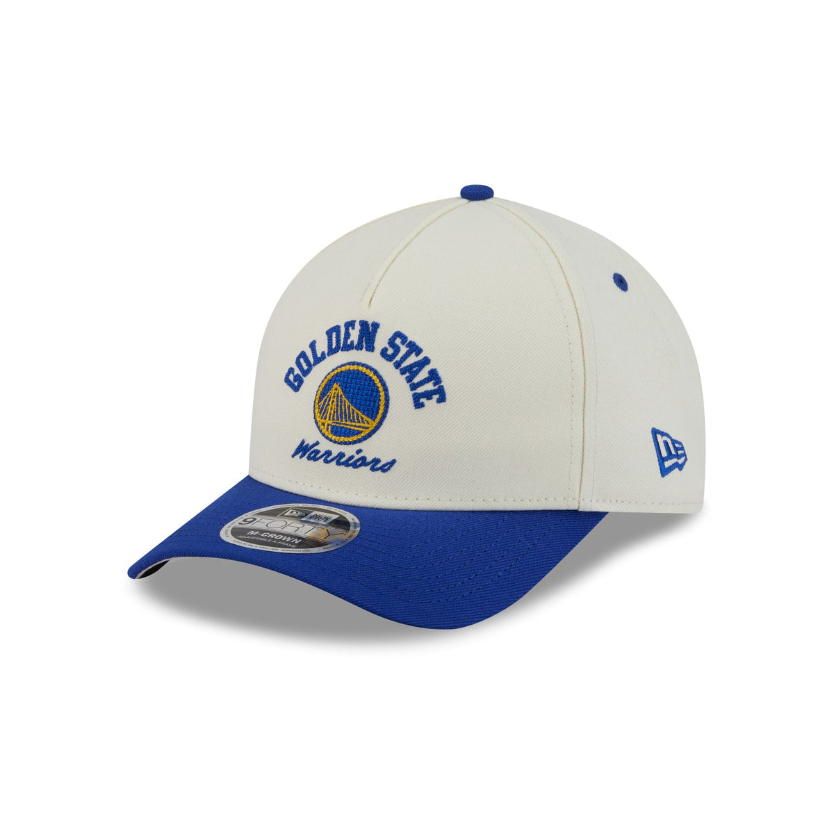 Golden State Warriors Arched Graphic Chrome White 9FORTY M-Crown A-Frame Snapback Hat