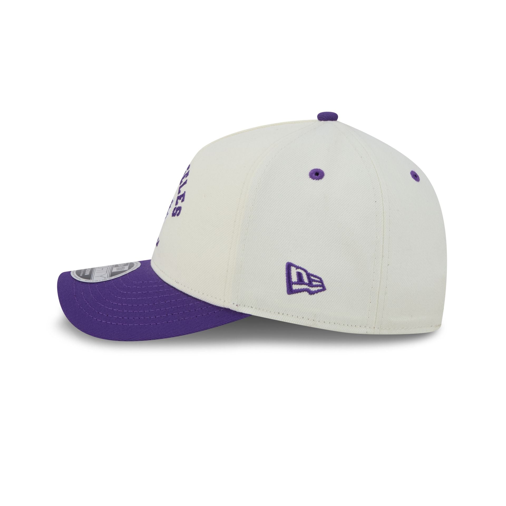 Los Angeles Lakers Arched Graphic Chrome White 9FORTY M-Crown A-Frame Snapback Hat