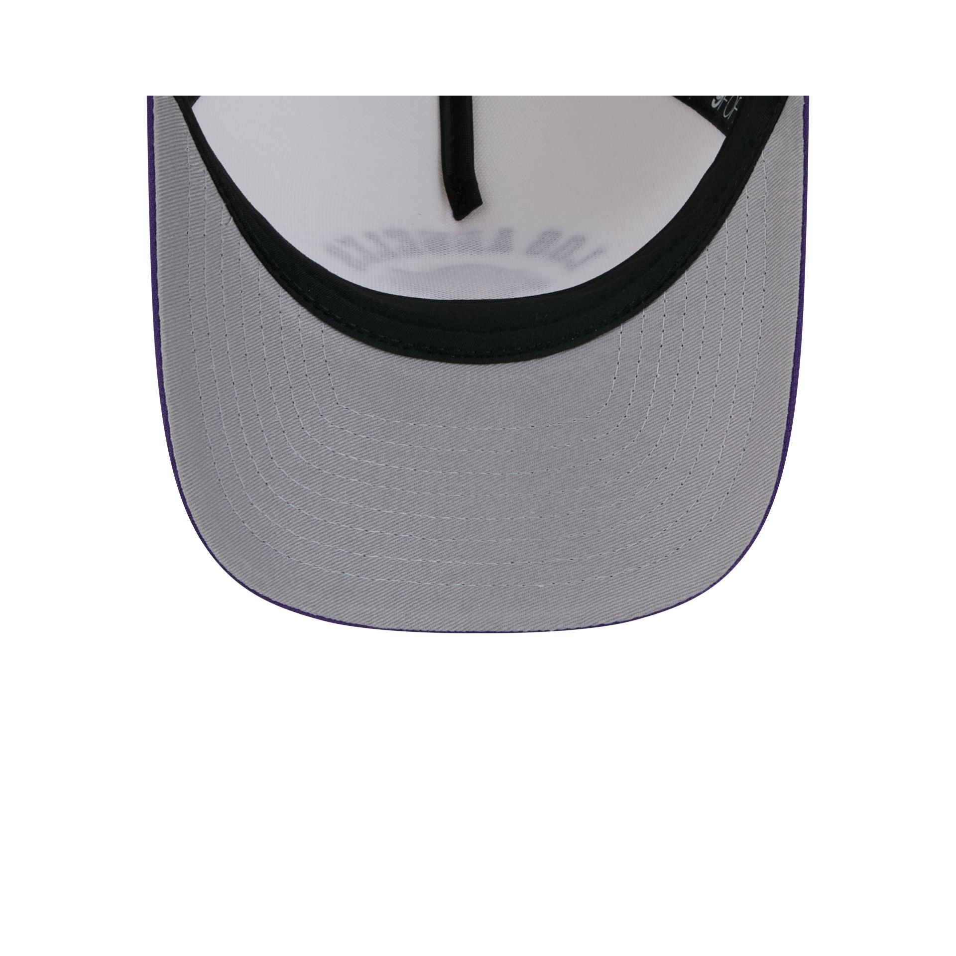 Los Angeles Lakers Arched Graphic Chrome White 9FORTY M-Crown A-Frame Snapback Hat