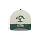 Milwaukee Bucks Arched Graphic Chrome White 9FORTY M-Crown A-Frame Snapback Hat