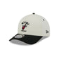 Miami Heat Arched Graphic Chrome White 9FORTY M-Crown A-Frame Snapback Hat