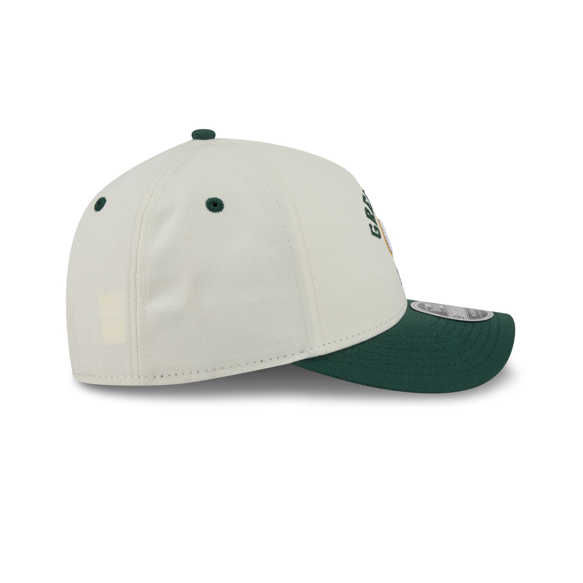 Green Bay Packers Arched Graphic Chrome White 9FORTY M-Crown A-Frame Snapback Hat