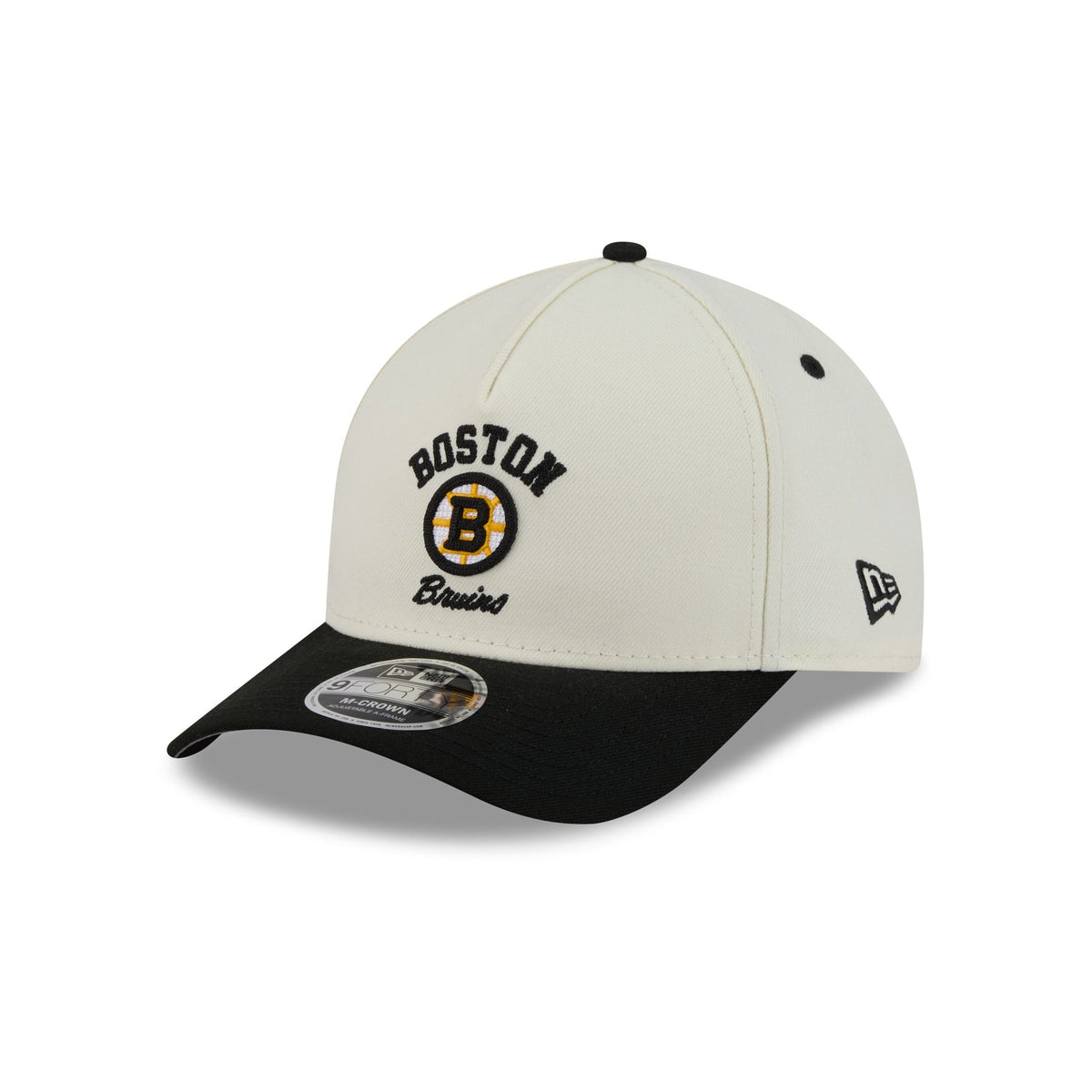Boston Bruins Arched Graphic Chrome White 9FORTY M-Crown A-Frame Snapback Hat