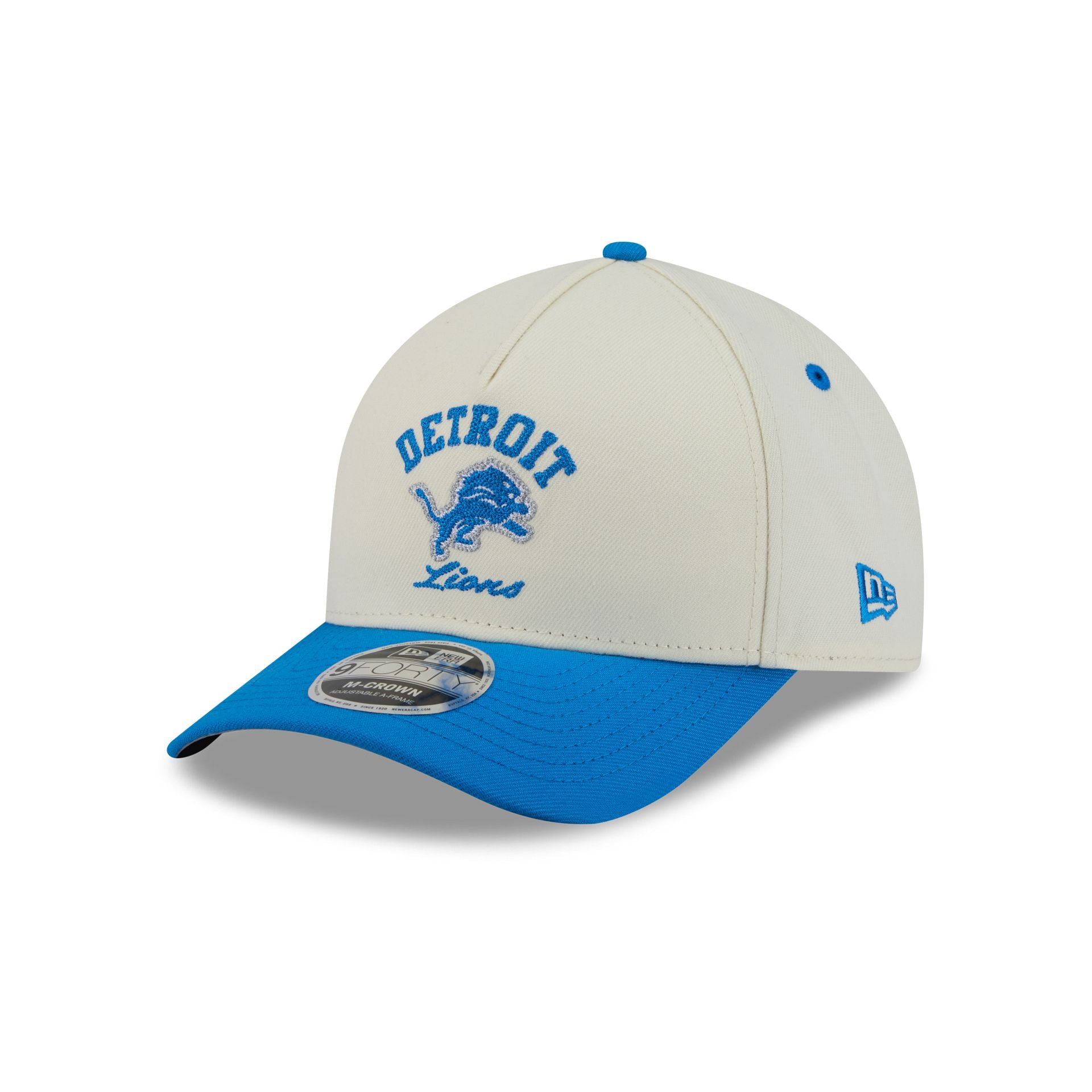 Detroit Lions Arched Graphic Chrome White 9FORTY M-Crown A-Frame Snapback Hat