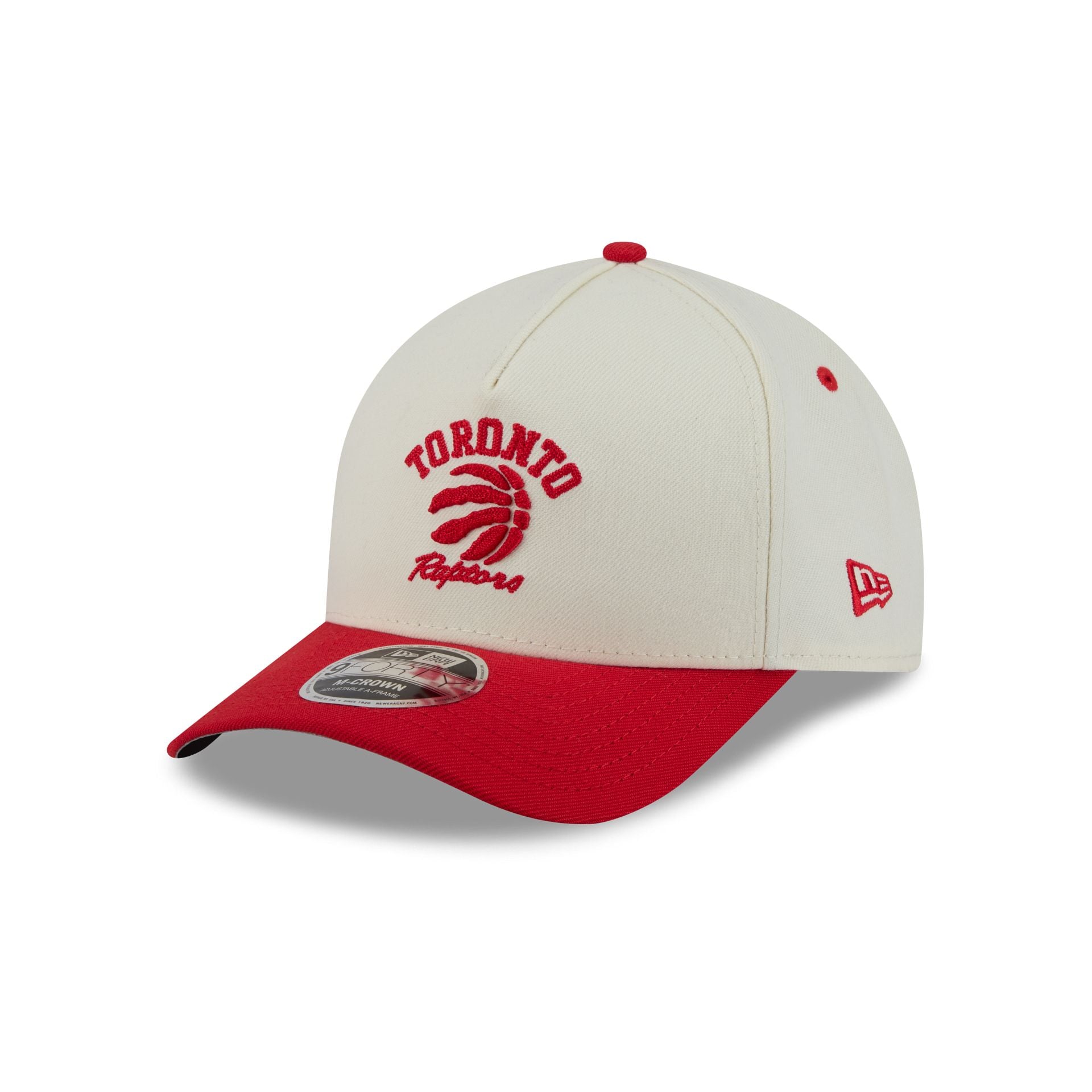 Toronto Raptors Arched Graphic Chrome White 9FORTY M-Crown A-Frame Snapback Hat