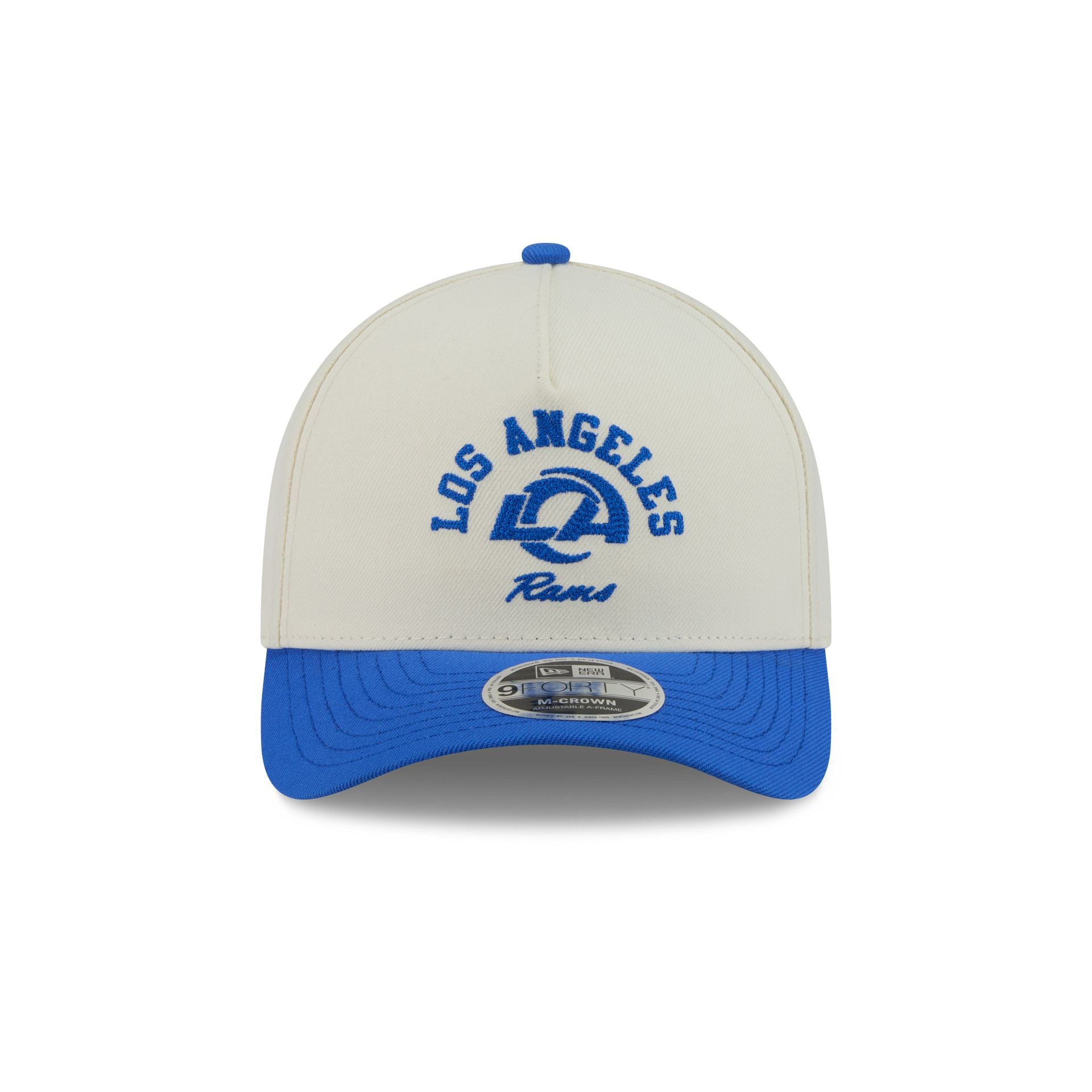 Los Angeles Rams Arched Graphic Chrome White 9FORTY M-Crown A-Frame Snapback Hat