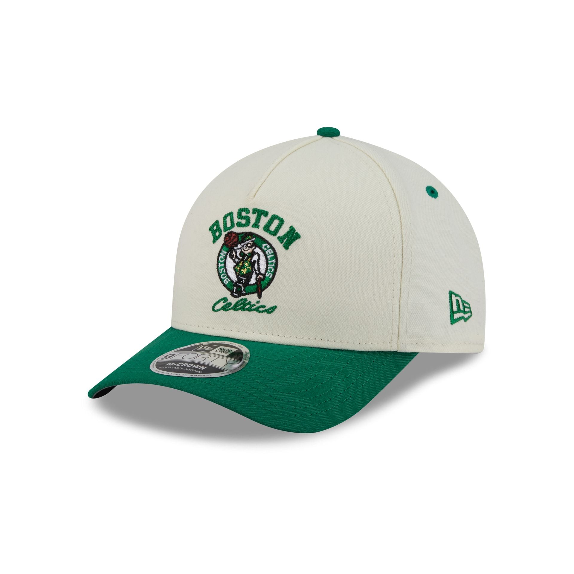Boston Celtics Arched Graphic Chrome White 9FORTY M-Crown A-Frame Snapback Hat