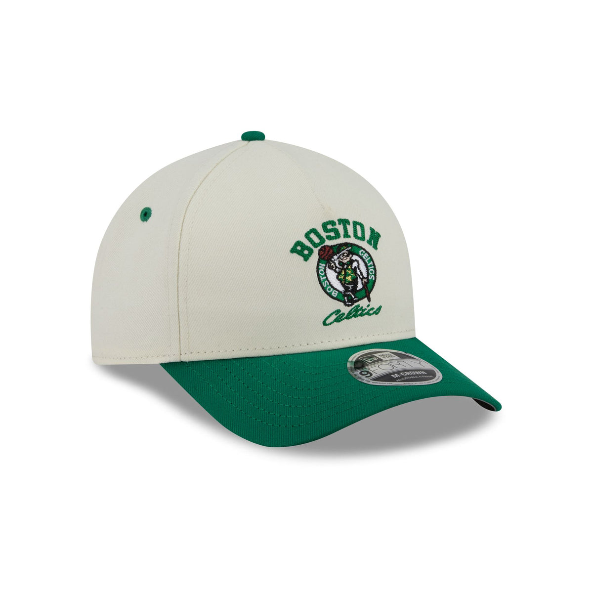 Boston Celtics Arched Graphic Chrome White 9FORTY M-Crown A-Frame Snapback Hat
