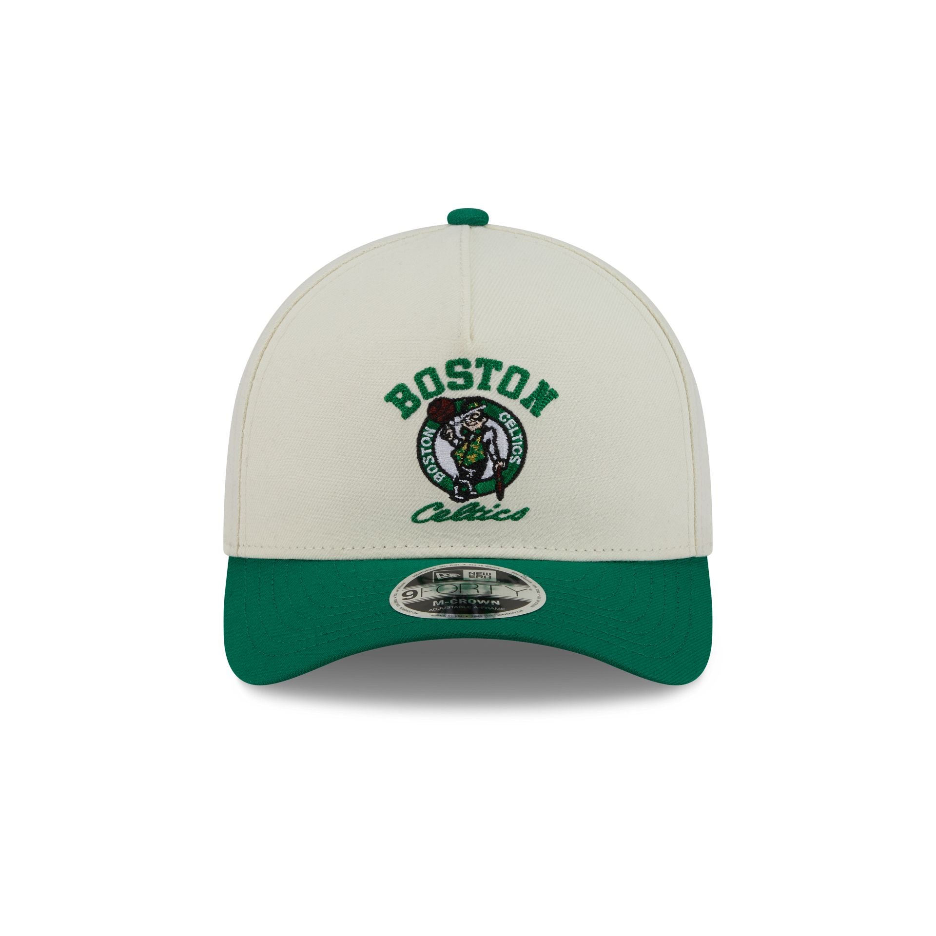 Boston Celtics Arched Graphic Chrome White 9FORTY M-Crown A-Frame Snapback Hat