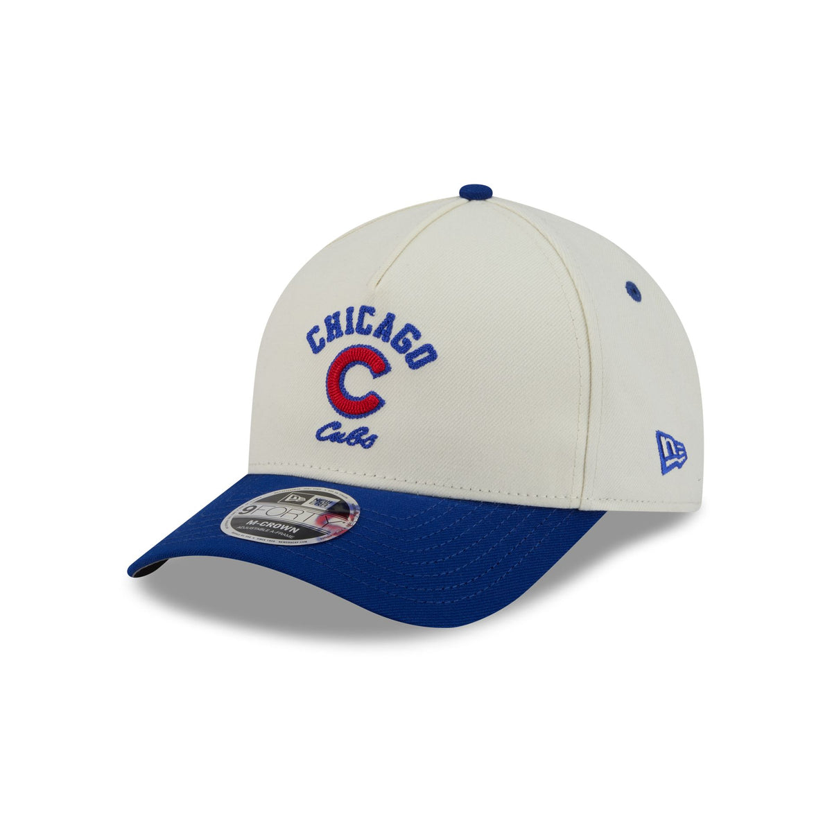 Chicago Cubs Arched Graphic Chrome White 9FORTY M-Crown A-Frame Snapback Hat