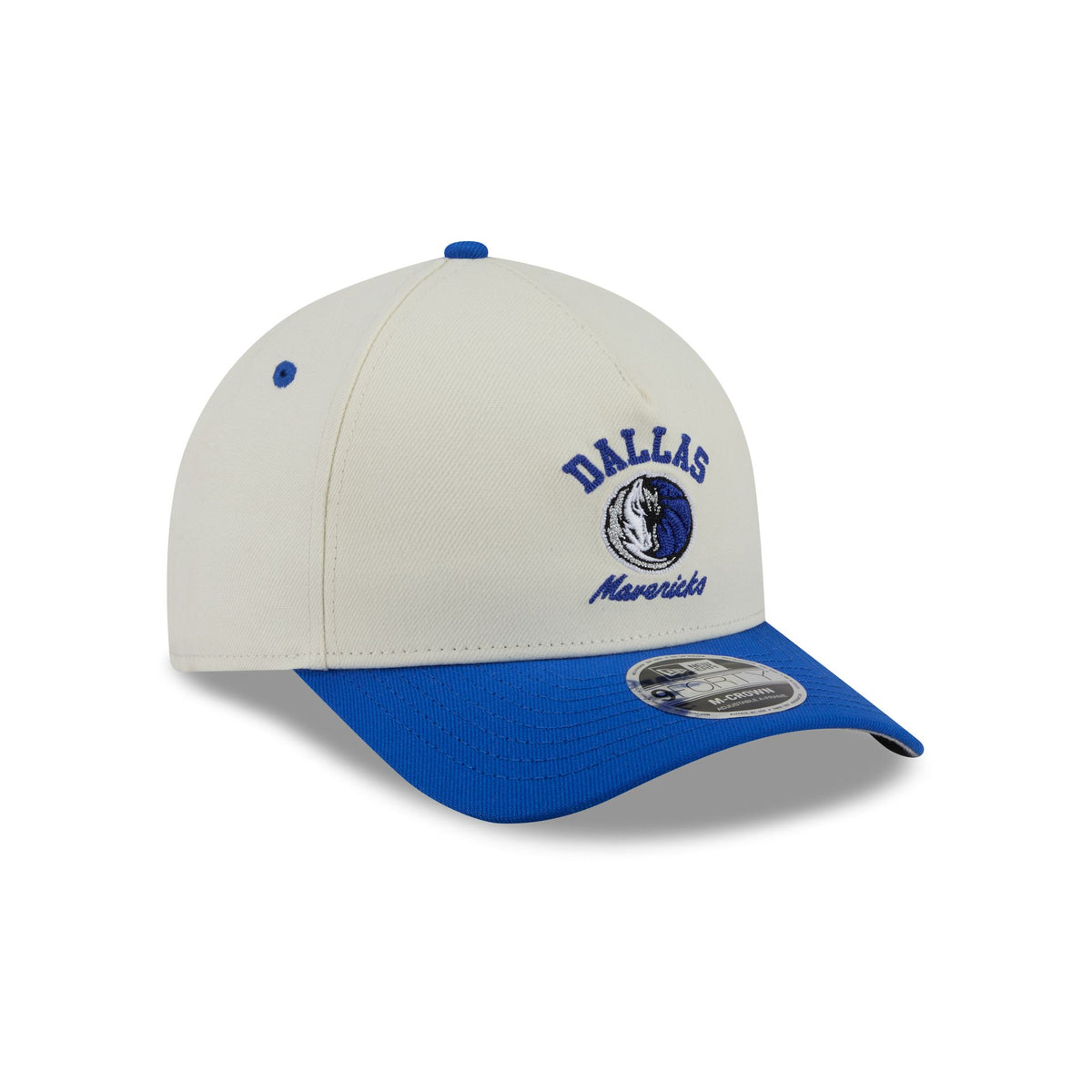 Dallas Mavericks Arched Graphic Chrome White 9FORTY M-Crown A-Frame Snapback Hat