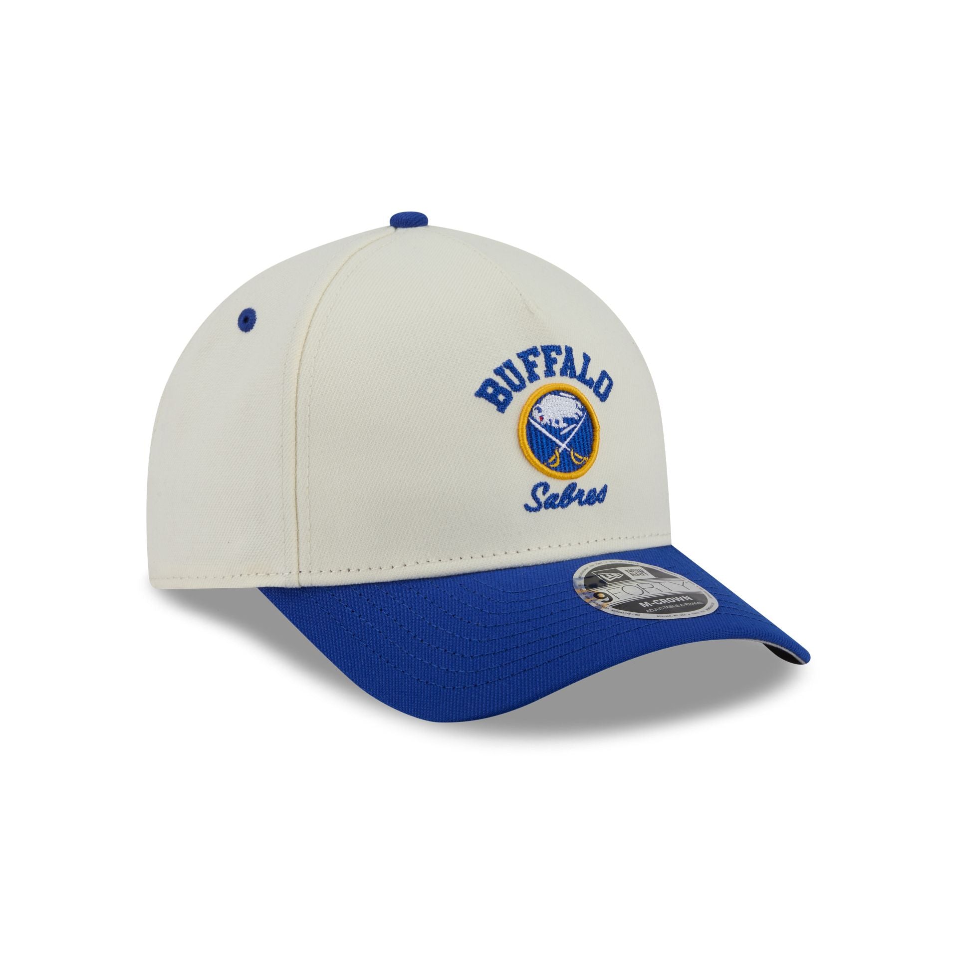 Buffalo Sabres Arched Graphic Chrome White 9FORTY M-Crown A-Frame Snapback Hat