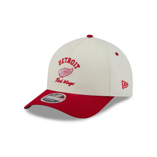Detroit Red Wings Arched Graphic Chrome White 9FORTY M-Crown A-Frame Snapback Hat