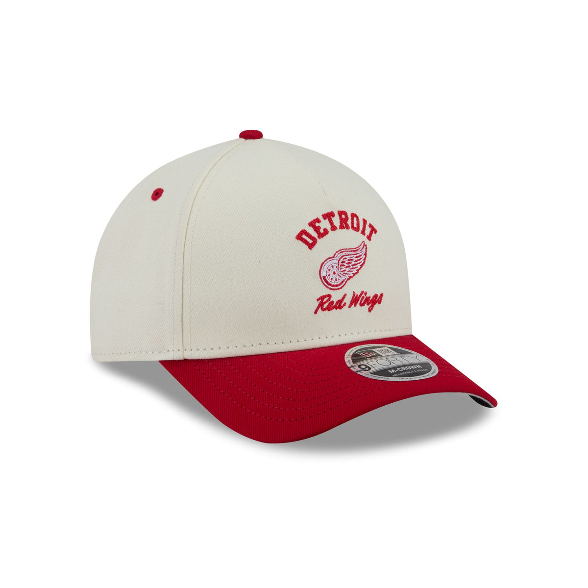 Detroit Red Wings Arched Graphic Chrome White 9FORTY M-Crown A-Frame Snapback Hat