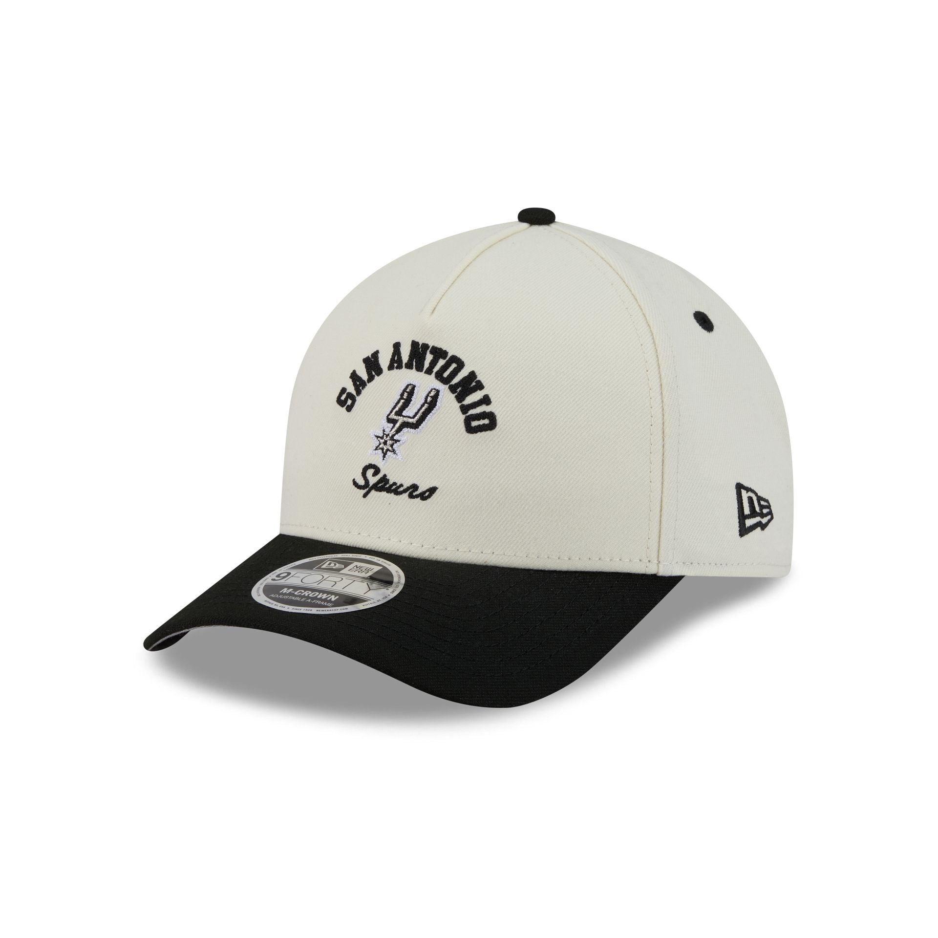 San Antonio Spurs Arched Graphic Chrome White 9FORTY M-Crown A-Frame Snapback Hat