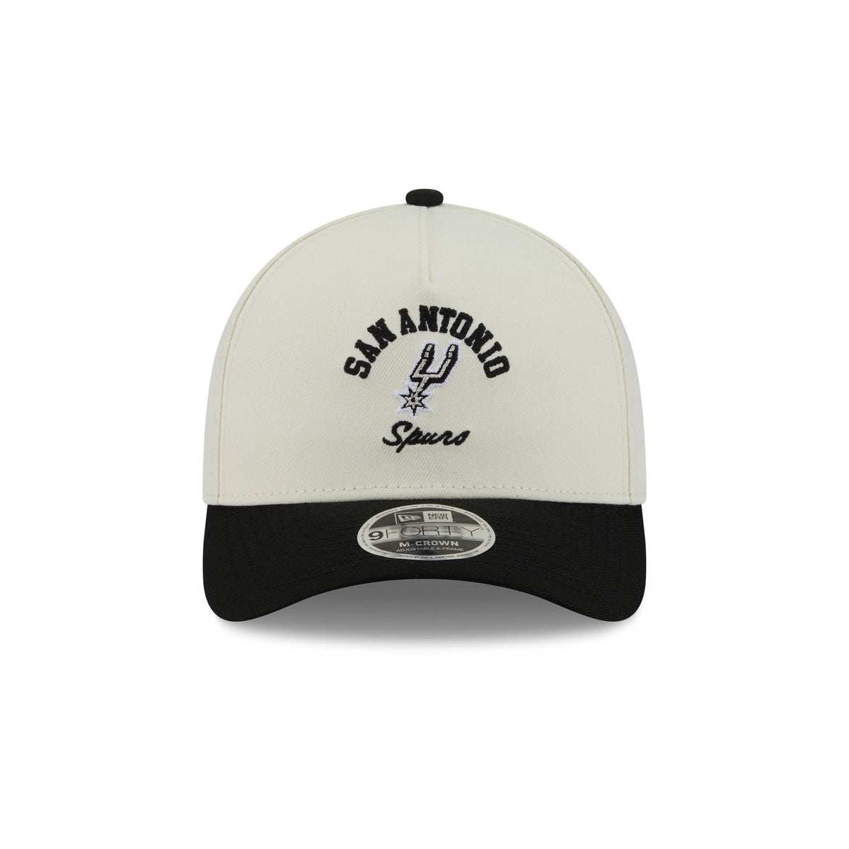San Antonio Spurs Arched Graphic Chrome White 9FORTY M-Crown A-Frame Snapback Hat