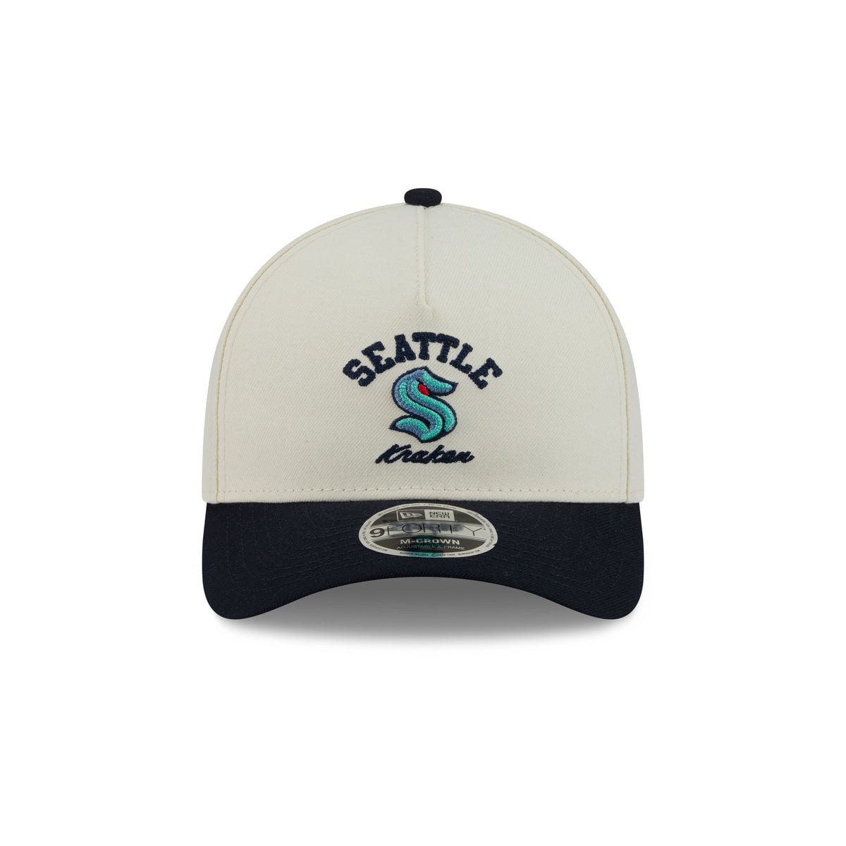 Seattle Kraken Arched Graphic Chrome White 9FORTY M-Crown A-Frame Snapback Hat