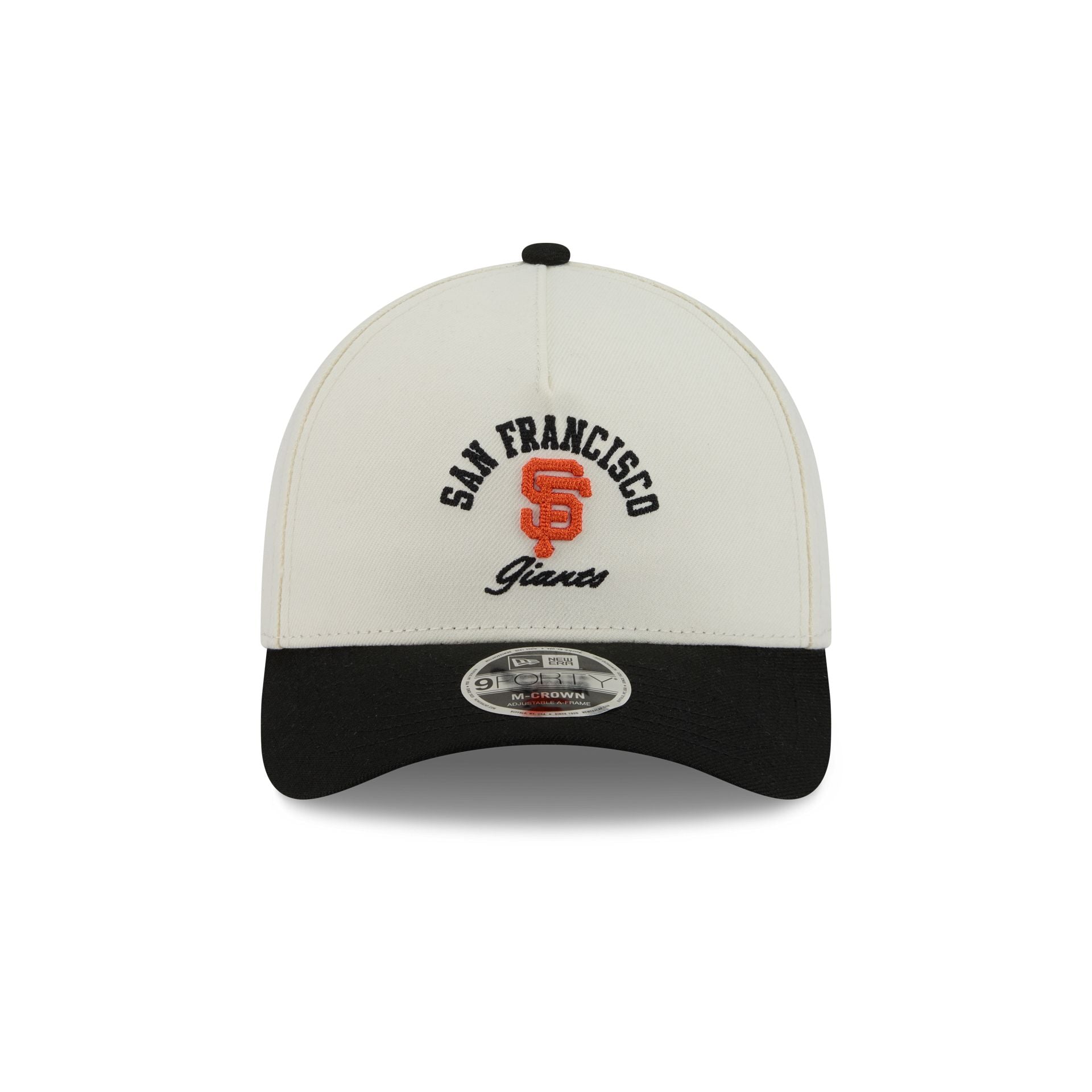 San Francisco Giants Arched Graphic Chrome White 9FORTY M-Crown A-Frame Snapback Hat