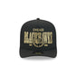 Chicago Blackhawks Gold Laurel Black 9FIFTY A-Frame Snapback Hat