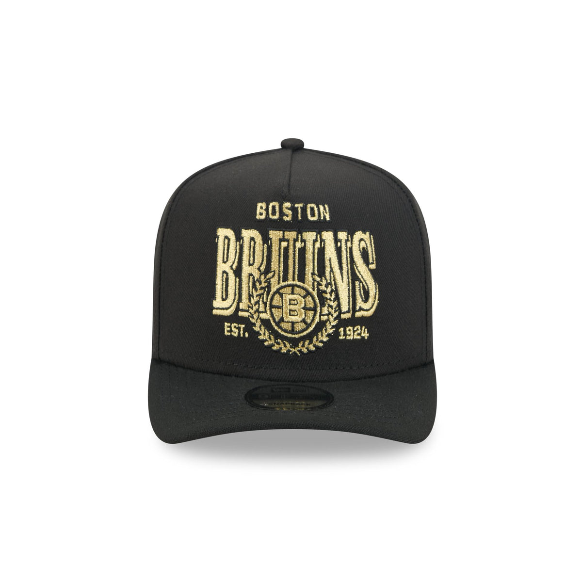 Boston Bruins Gold Laurel Black 9FIFTY A-Frame Snapback Hat