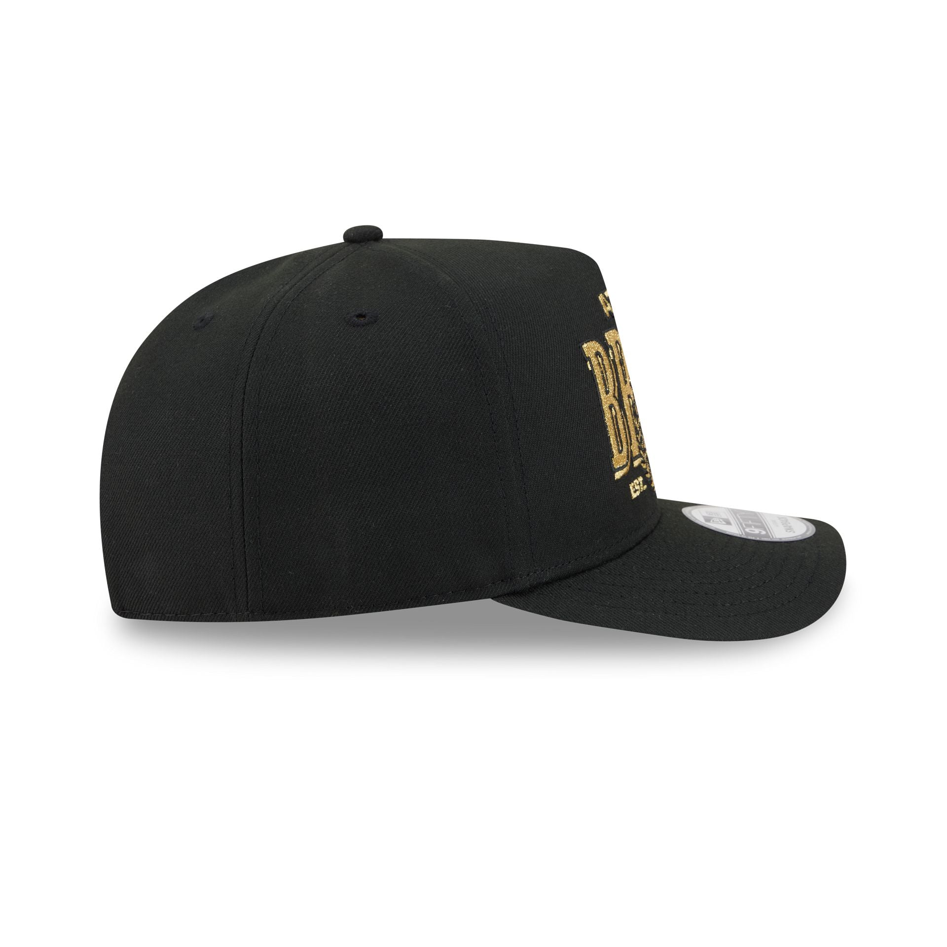 Atlanta Braves Gold Laurel Black 9FIFTY A-Frame Snapback Hat