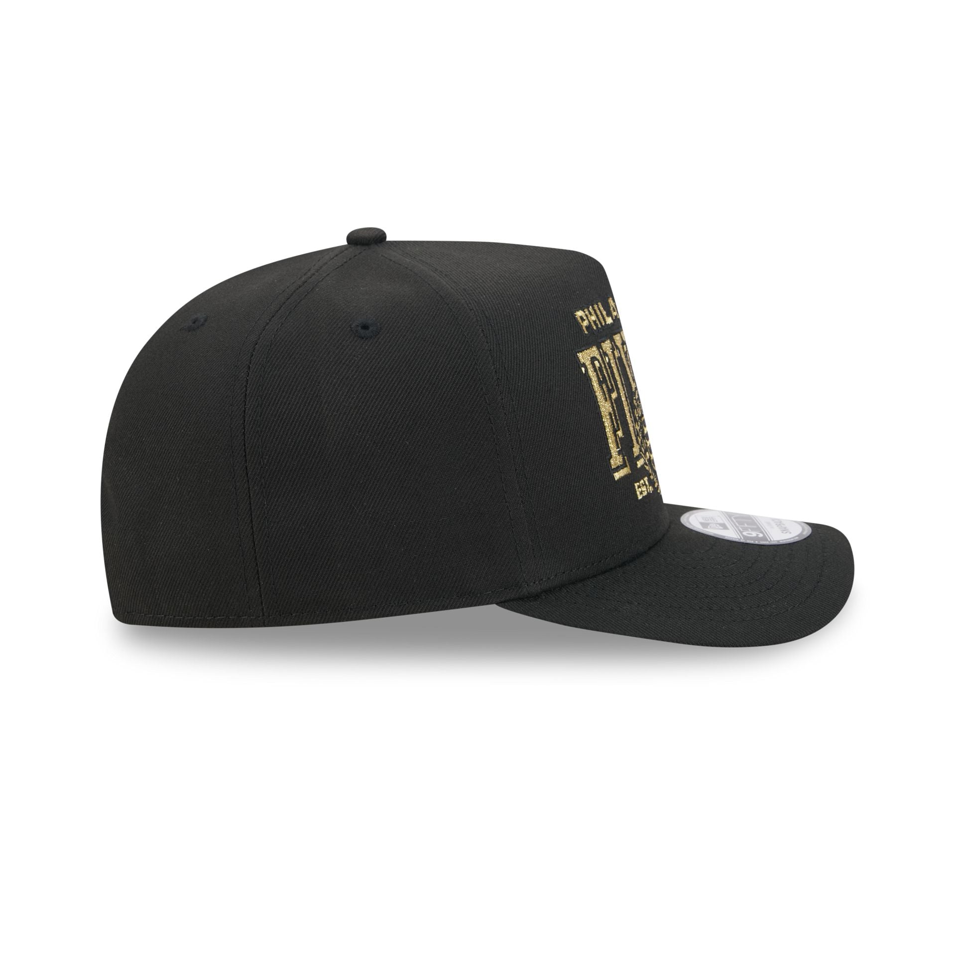Philadelphia Flyers Gold Laurel Black 9FIFTY A-Frame Snapback Hat