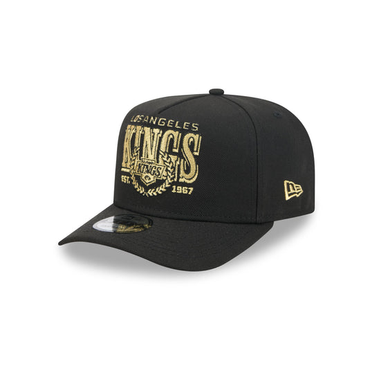 Los Angeles Kings Gold Laurel Black 9FIFTY A-Frame Snapback Hat