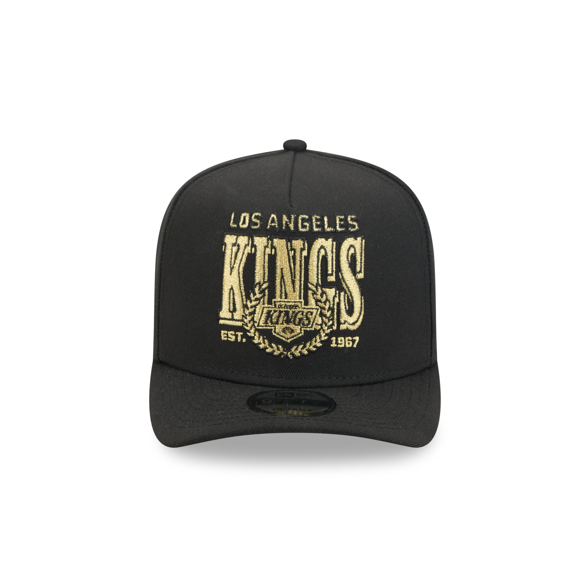 Los Angeles Kings Gold Laurel Black 9FIFTY A-Frame Snapback Hat