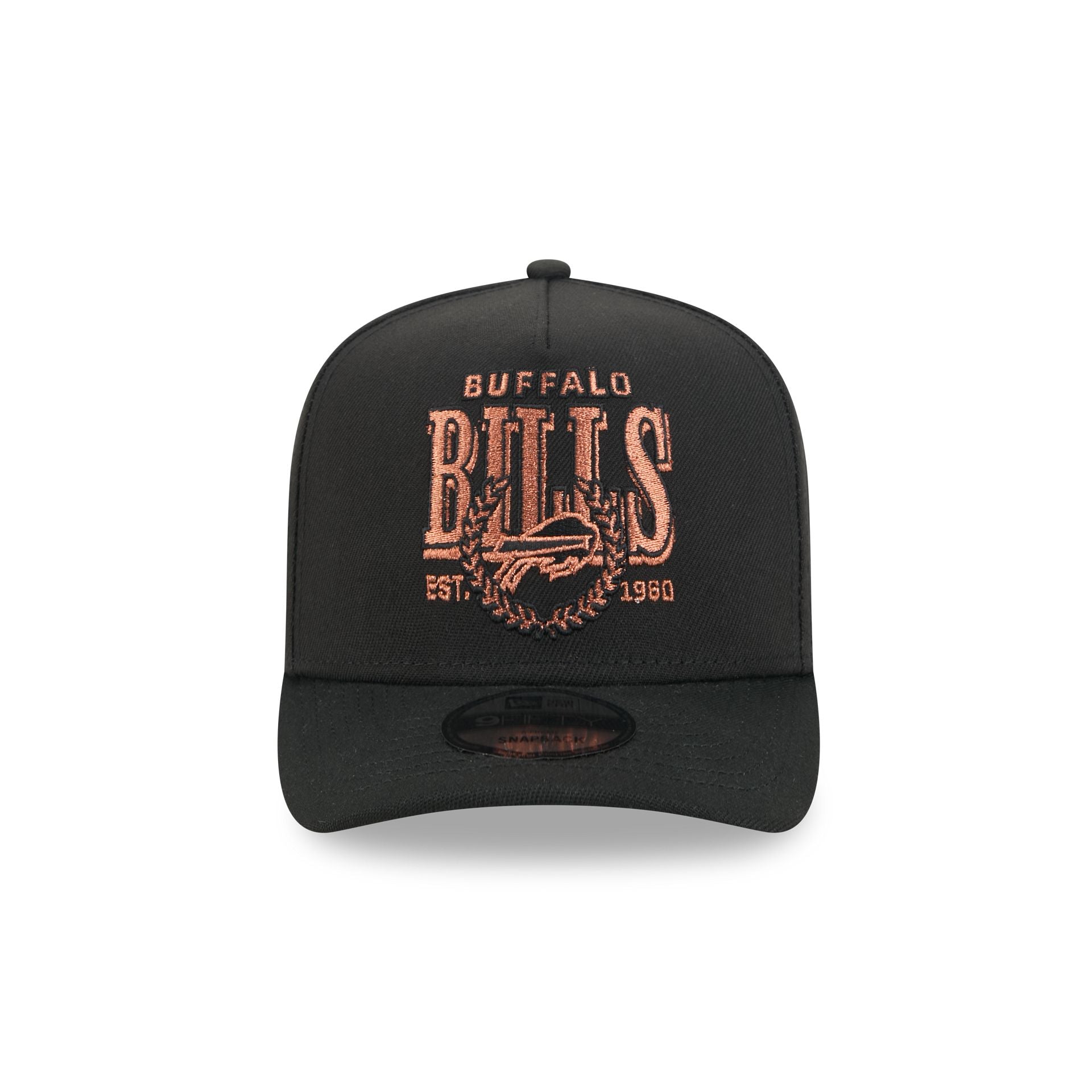 Buffalo Bills Gold Laurel Black 9FIFTY A-Frame Snapback Hat