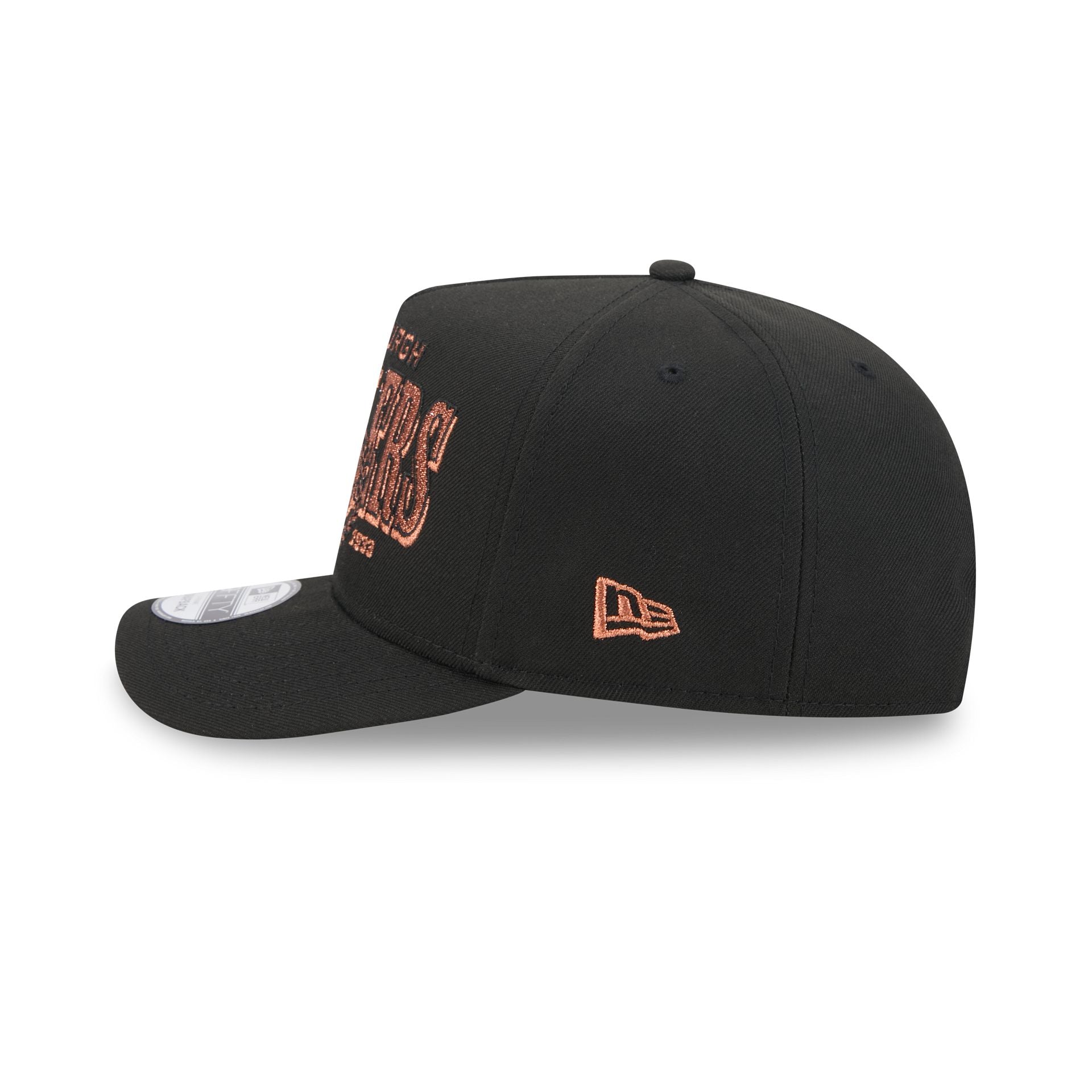 Pittsburgh Steelers Gold Laurel Black 9FIFTY A-Frame Snapback Hat