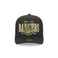 New York Rangers Gold Laurel Black 9FIFTY A-Frame Snapback Hat