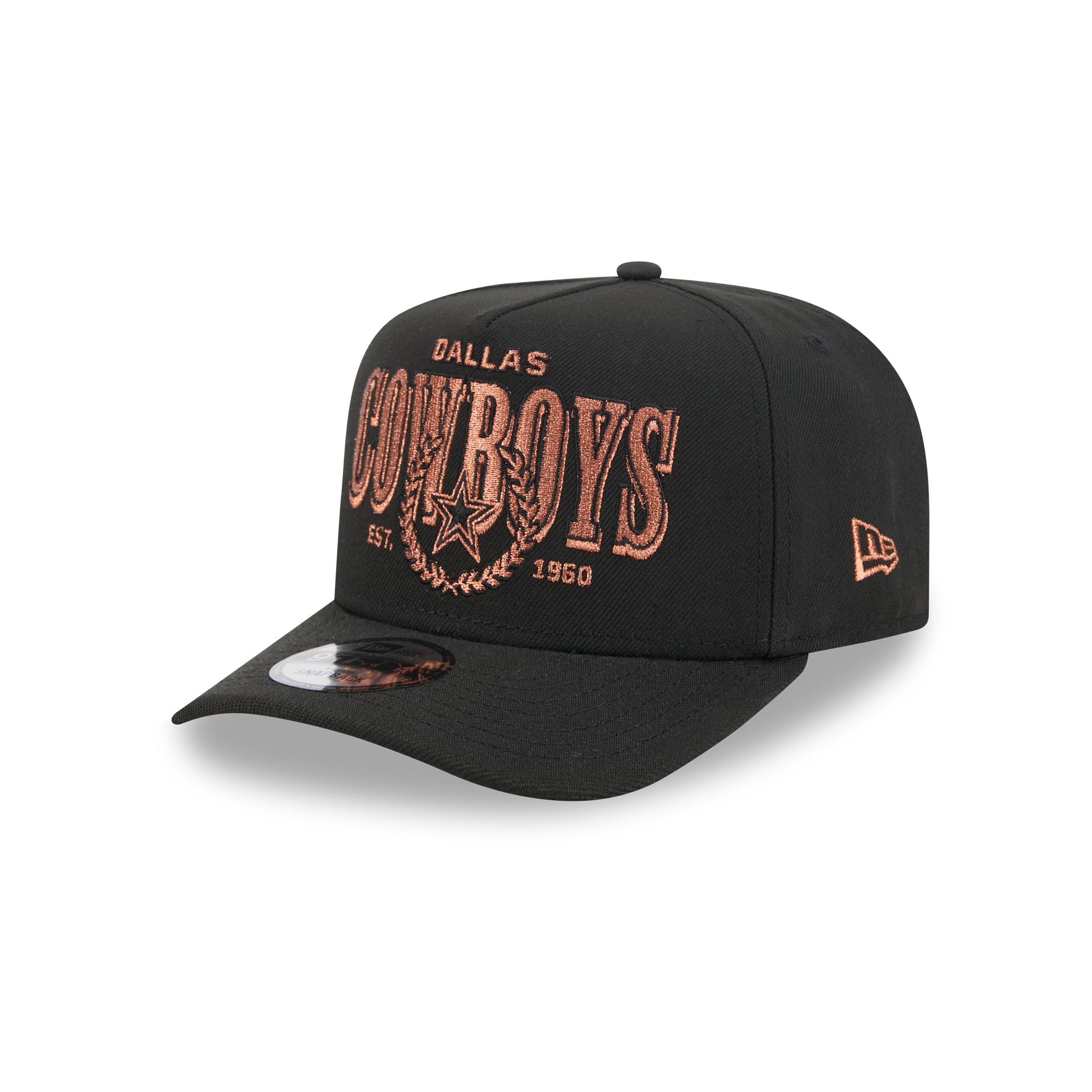 Dallas Cowboys Gold Laurel Black 9FIFTY A-Frame Snapback Hat