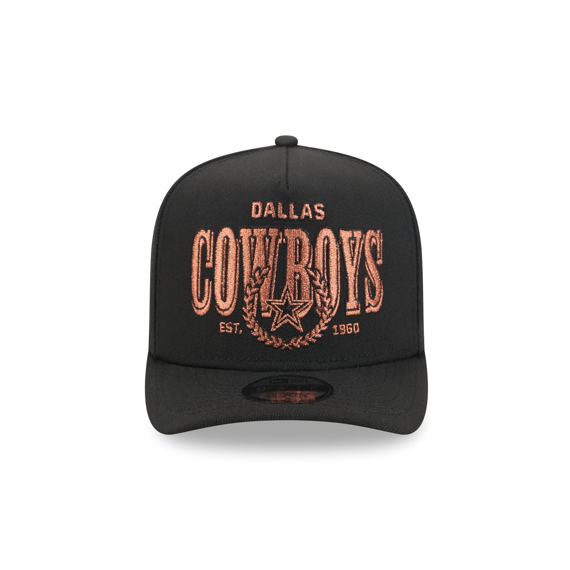 Dallas Cowboys Gold Laurel Black 9FIFTY A-Frame Snapback Hat