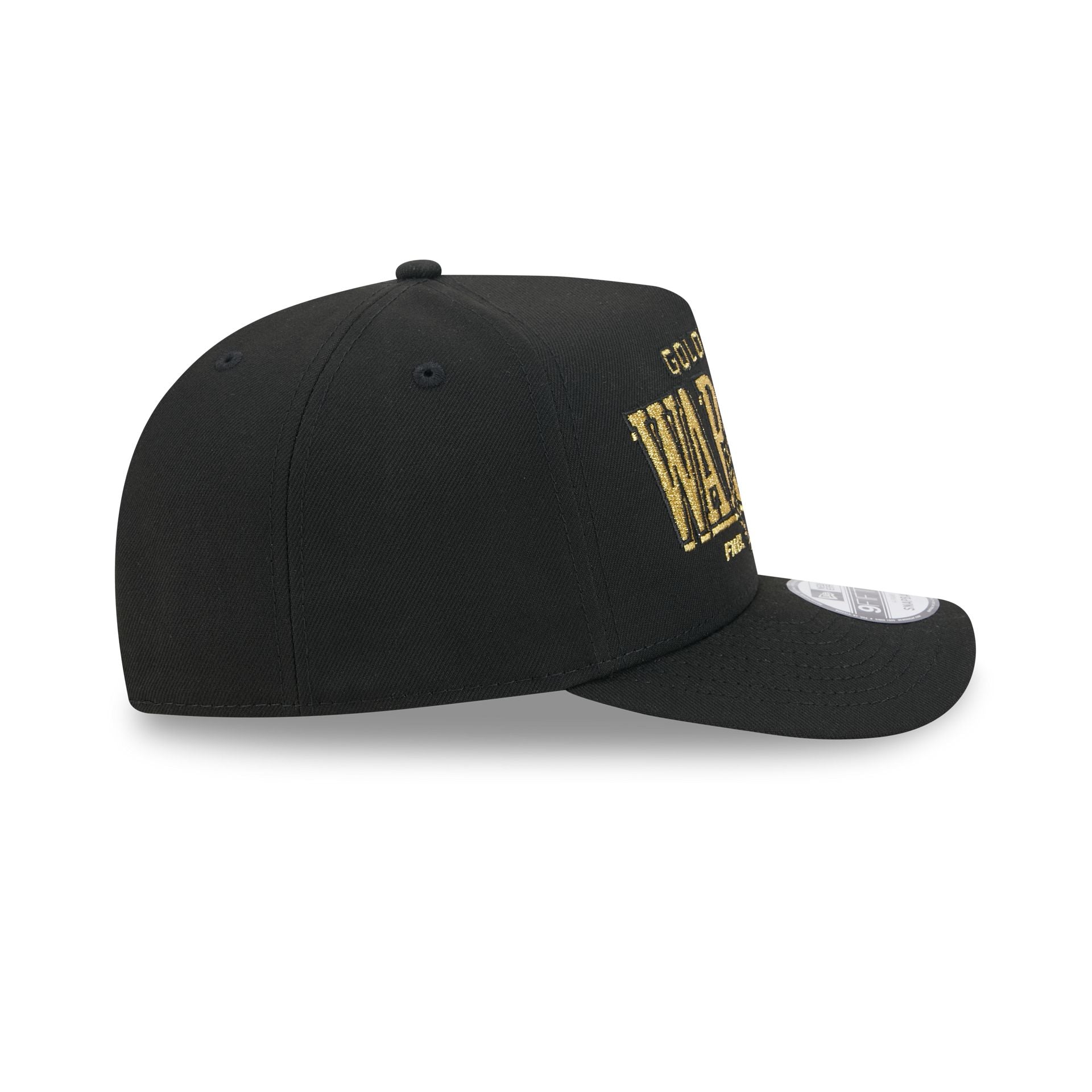 Golden State Warriors Gold Laurel Black 9FIFTY A-Frame Snapback Hat
