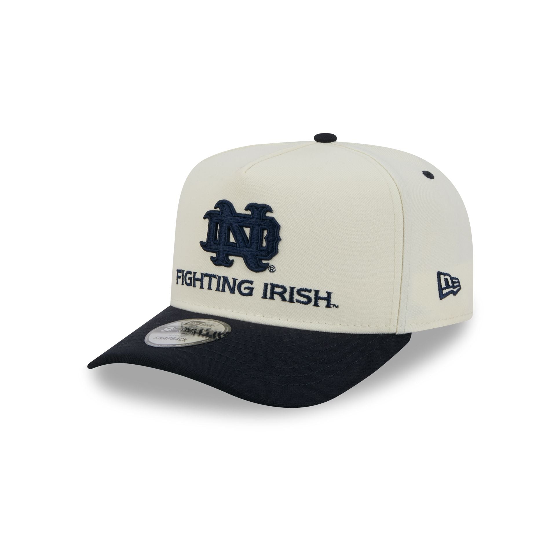 Notre Dame Fighting Irish Statement Back Chrome White 9FIFTY A-Frame Snapback Hat