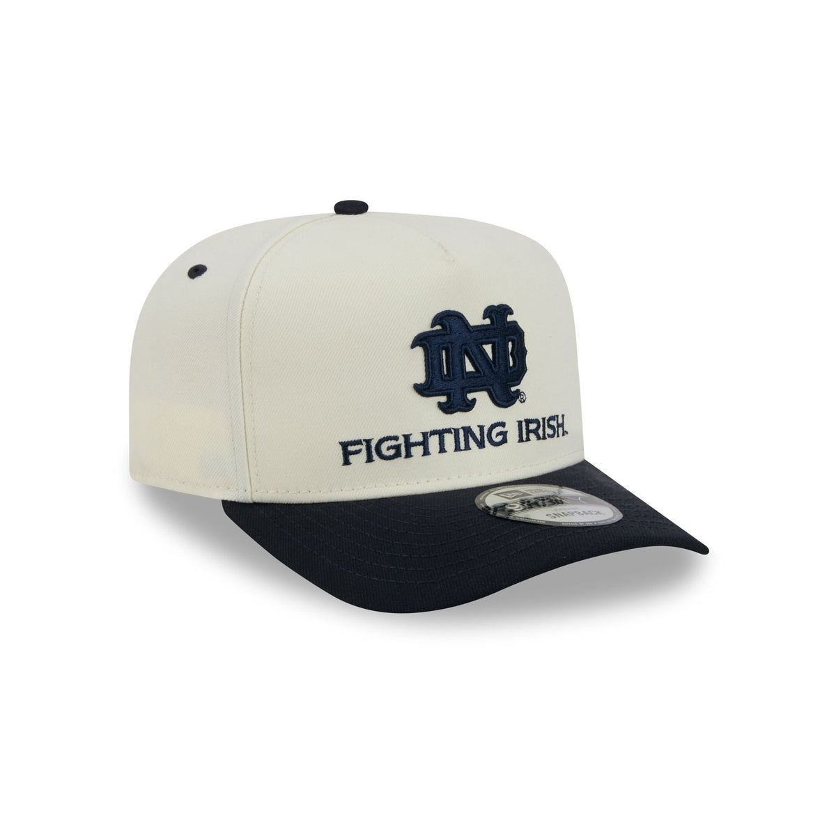 Notre Dame Fighting Irish Statement Back Chrome White 9FIFTY A-Frame Snapback Hat