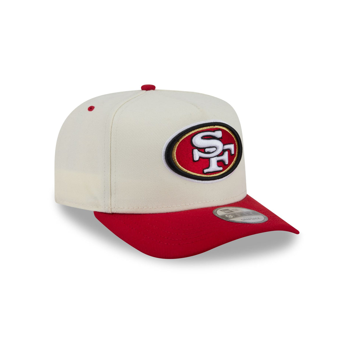 San Francisco 49ers Statement Back Chrome White 9FIFTY A-Frame Snapback Hat